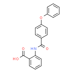 ChemSpider 2D Image | 2-[(4-Phenoxybenzoyl)amino]benzoic acid | C20H15NO4