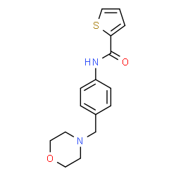 ChemSpider 2D Image | N-[4-(4-Morpholinylmethyl)phenyl]-2-thiophenecarboxamide | C16H18N2O2S