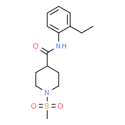 ChemSpider 2D Image | N-(2-Ethylphenyl)-1-(methylsulfonyl)-4-piperidinecarboxamide | C15H22N2O3S