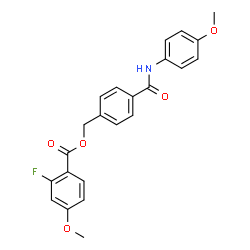 ChemSpider 2D Image | 4-[(4-Methoxyphenyl)carbamoyl]benzyl 2-fluoro-4-methoxybenzoate | C23H20FNO5