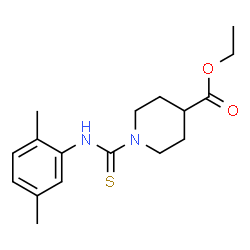 ChemSpider 2D Image | Ethyl 1-[(2,5-dimethylphenyl)carbamothioyl]-4-piperidinecarboxylate | C17H24N2O2S