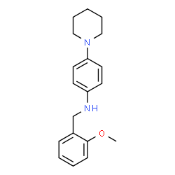 ChemSpider 2D Image | N-(2-Methoxybenzyl)-4-(1-piperidinyl)aniline | C19H24N2O