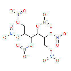 ChemSpider 2D Image | 1,2,3,4,5,6-Hexa-O-nitrohexitol | C6H8N6O18