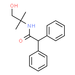 ChemSpider 2D Image | N-(1-Hydroxy-2-methyl-2-propanyl)-2,2-diphenylacetamide | C18H21NO2