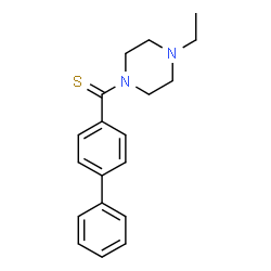 ChemSpider 2D Image | 4-Biphenylyl(4-ethyl-1-piperazinyl)methanethione | C19H22N2S