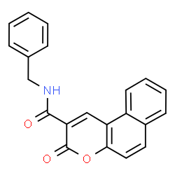 ChemSpider 2D Image | N-Benzyl-3-oxo-3H-benzo[f]chromene-2-carboxamide | C21H15NO3