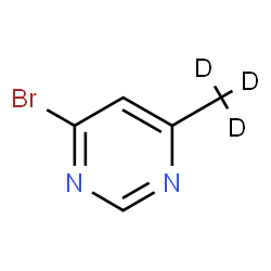 ChemSpider 2D Image | 4-Bromo-6-(~2~H_3_)methylpyrimidine | C5H2D3BrN2