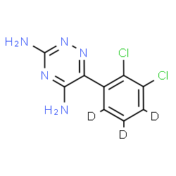 ChemSpider 2D Image | 6-[2,3-Dichloro(~2~H_3_)phenyl]-1,2,4-triazine-3,5-diamine | C9H4D3Cl2N5