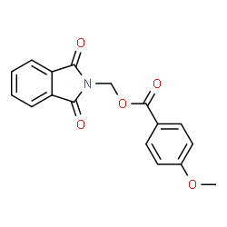 ChemSpider 2D Image | (1,3-Dioxo-1,3-dihydro-2H-isoindol-2-yl)methyl 4-methoxybenzoate | C17H13NO5