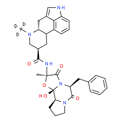 ChemSpider 2D Image | (5alpha,5'alpha,8alpha)-5'-Benzyl-12'-hydroxy-2'-methyl-3',6',18-trioxo(17,17,17-~2~H_3_)-9,10-dihydroergotaman | C33H34D3N5O5