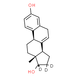 ChemSpider 2D Image | (9beta,13alpha,14beta,17alpha)-(16,16,17-~2~H_3_)Estra-1(10),2,4,7-tetraene-3,17-diol | C18H19D3O2