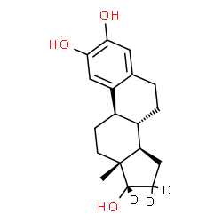 ChemSpider 2D Image | (8alpha,9beta,13alpha,14beta,17alpha)-(16,16,17-~2~H_3_)Estra-1(10),2,4-triene-2,3,17-triol | C18H21D3O3