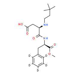 ChemSpider 2D Image | Methyl N-(3,3-dimethylbutyl)-D-alpha-aspartyl-D-(2,3,4,5,6-~2~H_5_)phenylalaninate | C20H25D5N2O5