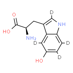 ChemSpider 2D Image | 5-Hydroxy-D-(2,4,6,7-~2~H_4_)tryptophan | C11H8D4N2O3