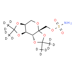 ChemSpider 2D Image | {(3aR,5aS,8aS,8bR)-2,2,7,7-Tetrakis[(~2~H_3_)methyl]tetrahydro-3aH-bis[1,3]dioxolo[4,5-b:4',5'-d]pyran-3a-yl}methyl sulfamate (non-preferred name) | C12H9D12NO8S