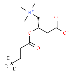 ChemSpider 2D Image | (3S)-3-[(4,4,4-~2~H_3_)Butanoyloxy]-4-(trimethylammonio)butanoate | C11H18D3NO4