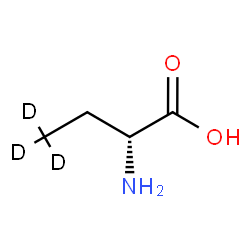 ChemSpider 2D Image | (2R)-2-Amino(4,4,4-~2~H_3_)butanoic acid | C4H6D3NO2