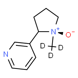 ChemSpider 2D Image | 3-[(1R)-1-(~2~H_3_)Methyl-1-oxido-2-pyrrolidinyl]pyridine | C10H11D3N2O