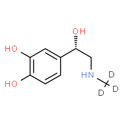 ChemSpider 2D Image | 4-{(1S)-1-Hydroxy-2-[(~2~H_3_)methylamino]ethyl}-1,2-benzenediol | C9H10D3NO3