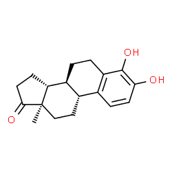 ChemSpider 2D Image | (8alpha,9beta,13alpha,14beta)-3,4-Dihydroxyestra-1,3,5(10)-trien-17-one | C18H22O3