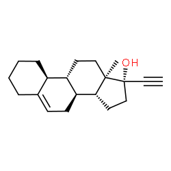 ChemSpider 2D Image | (8alpha,9beta,10alpha,13alpha,14beta)-19-Norpregn-5-en-20-yn-17-ol | C20H28O