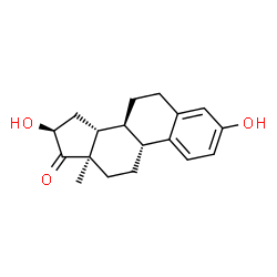 ChemSpider 2D Image | (8alpha,9beta,13alpha,14beta,16beta)-3,16-Dihydroxyestra-1(10),2,4-trien-17-one | C18H22O3