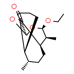 ChemSpider 2D Image | (4R,5S,8R,9S,10R,12S)-10-Ethoxy-1,5,9-trimethyl-11,14,15-trioxatetracyclo[10.2.1.0~4,13~.0~8,13~]pentadecane | C17H28O4