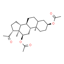ChemSpider 2D Image | (3beta,8alpha,9beta,10alpha,12beta,13alpha,14beta,17alpha)-20-Oxopregnane-3,12-diyl diacetate | C25H38O5