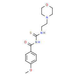 ChemSpider 2D Image | 4-Methoxy-N-{[2-(4-morpholinyl)ethyl]carbamothioyl}benzamide | C15H21N3O3S