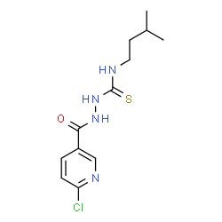 ChemSpider 2D Image | 2-[(6-Chloro-3-pyridinyl)carbonyl]-N-(3-methylbutyl)hydrazinecarbothioamide | C12H17ClN4OS