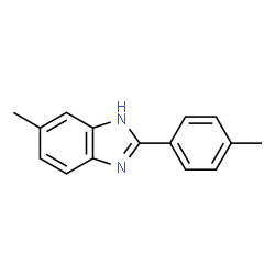ChemSpider 2D Image | 5-Methyl-2-p-tolyl-1H-benzoimidazole | C15H14N2