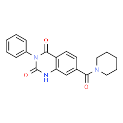 ChemSpider 2D Image | 3-Phenyl-7-(1-piperidinylcarbonyl)-2,4(1H,3H)-quinazolinedione | C20H19N3O3
