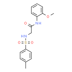 ChemSpider 2D Image | N-(2-Methoxyphenyl)-N~2~-[(4-methylphenyl)sulfonyl]glycinamide | C16H18N2O4S