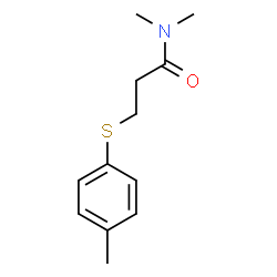 ChemSpider 2D Image | N,N-dimethyl-3-[(4-methylphenyl)thio]propanamide | C12H17NOS