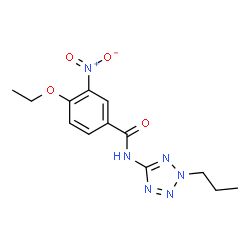 ChemSpider 2D Image | 4-Ethoxy-3-nitro-N-(2-propyl-2H-tetrazol-5-yl)benzamide | C13H16N6O4