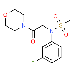 ChemSpider 2D Image | N-(3-Fluorophenyl)-N-[2-(4-morpholinyl)-2-oxoethyl]methanesulfonamide | C13H17FN2O4S