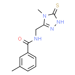 ChemSpider 2D Image | 3-methyl-N-[(4-methyl-5-sulfanyl-4H-1,2,4-triazol-3-yl)methyl]benzamide | C12H14N4OS