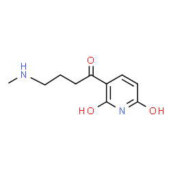 ChemSpider 2D Image | 1-(6-hydroxy-3-pyridyl)-4-(methylamino)butan-1-one | C10H14N2O3