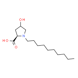 ChemSpider 2D Image | 1-Decyl-4-hydroxy-D-proline | C15H29NO3