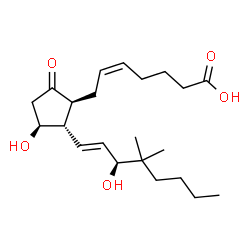 ChemSpider 2D Image | (5Z,8beta,11beta,12alpha,13E,15S)-11,15-Dihydroxy-16,16-dimethyl-9-oxoprosta-5,13-dien-1-oic acid | C22H36O5
