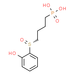 ChemSpider 2D Image | {4-[(R)-(2-Hydroxyphenyl)sulfinyl]butyl}phosphonic acid | C10H15O5PS