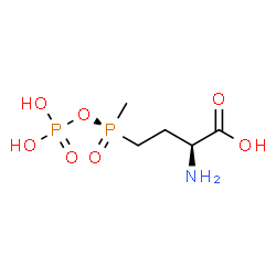 ChemSpider 2D Image | (2S)-2-Amino-4-[methyl(phosphonooxy)phosphoryl]butanoic acid | C5H13NO7P2