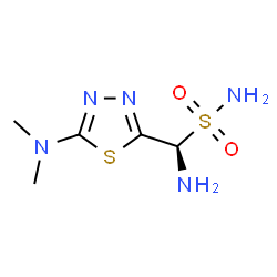 ChemSpider 2D Image | (R)-1-Amino-1-[5-(dimethylamino)-1,3,4-thiadiazol-2-yl]methanesulfonamide | C5H11N5O2S2