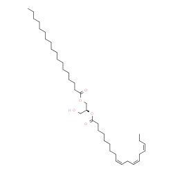 ChemSpider 2D Image | DG(18:0/18:3(9Z,12Z,15Z)/0:0) | C39H70O5