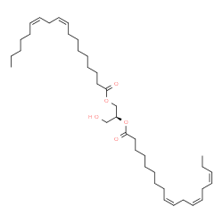 ChemSpider 2D Image | DG(18:2(9Z,12Z)/18:3(9Z,12Z,15Z)/0:0) | C39H66O5