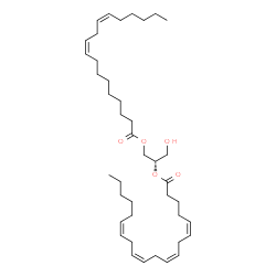 ChemSpider 2D Image | DG(18:2(9Z,12Z)/20:4(5Z,8Z,11Z,14Z)/0:0)[iso2] | C41H68O5