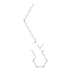 ChemSpider 2D Image | DG(20:1(11Z)/20:4(5Z,8Z,11Z,14Z)/0:0)[iso2] | C43H74O5
