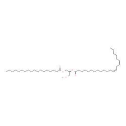 ChemSpider 2D Image | (2S)-1-Hydroxy-3-(stearoyloxy)-2-propanyl (13Z,16Z)-13,16-docosadienoate | C43H80O5