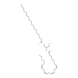 ChemSpider 2D Image | 1-stearoyl-2-(7Z,10Z,13Z,16Z-docosatetraenoyl)-sn-glycerol | C43H76O5