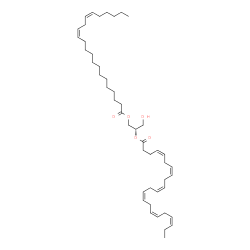 ChemSpider 2D Image | (2S)-1-[(13Z,16Z)-13,16-Docosadienoyloxy]-3-hydroxy-2-propanyl (4Z,7Z,10Z,13Z,16Z,19Z)-4,7,10,13,16,19-docosahexaenoate | C47H76O5